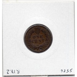 Etats Unis 1 cent 1881 TB Trou, KM 90a pièce de monnaie