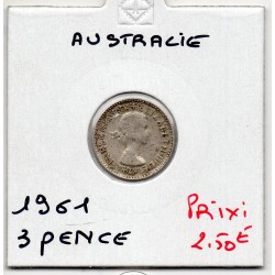 Australie 3 pence 1961 TTB, KM 57 pièce de monnaie