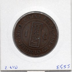 Indochine 1 cent 1885 TTB+, Lec 37 pièce de monnaie