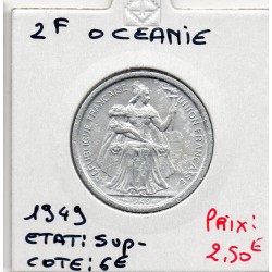 Océanie 2 Francs 1949 Sup-, Lec 21 pièce de monnaie