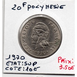 Polynésie Française 20 Francs 1970 Sup, Lec 91 pièce de monnaie