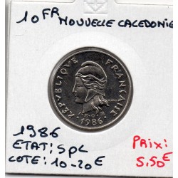 Nouvelle Calédonie 10 Francs 1986 Spl, Lec 95 pièce de monnaie