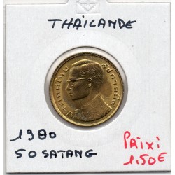 Thailande 50 satang 1980 Spl, KM Y168 pièce de monnaie