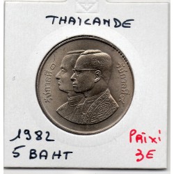 Thailande 5 Baht 1982 Spl, KM Y149 pièce de monnaie