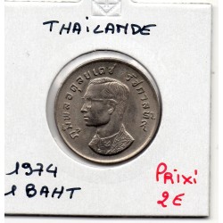 Thailande 1 Baht 1974 Spl, KM Y100 pièce de monnaie