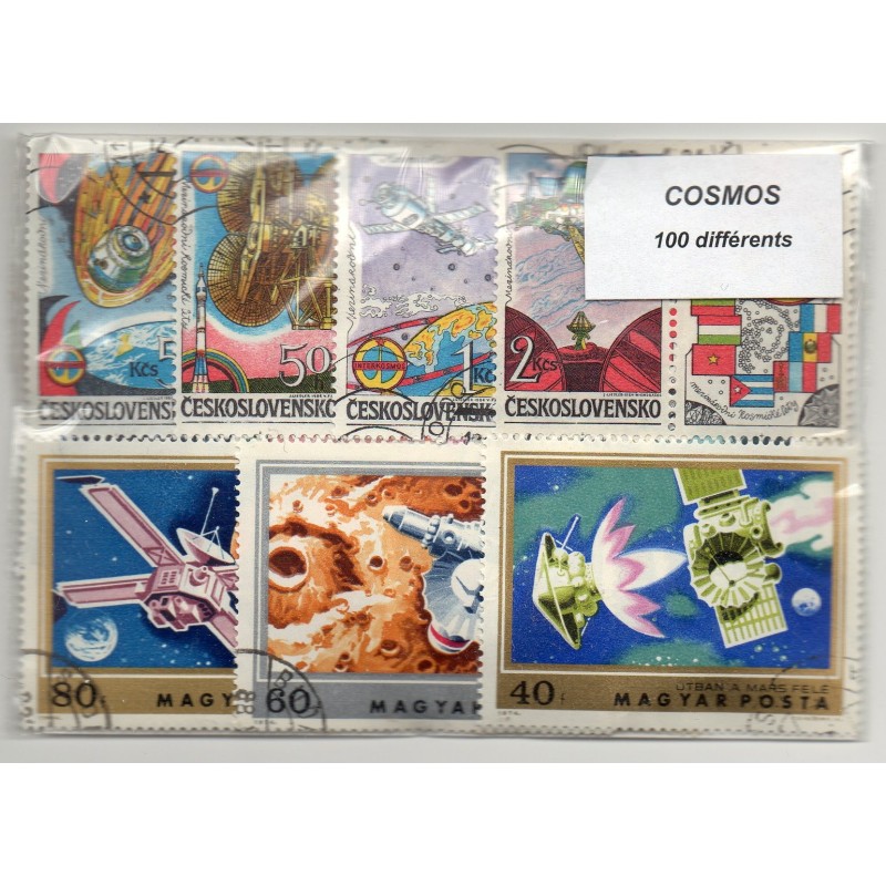 100 timbres Cosmos du Monde