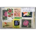 100 timbres Fleurs du  Monde