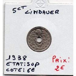 5 centimes Lindauer 1938 Sup, France pièce de monnaie