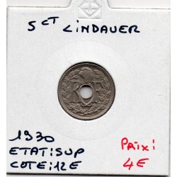 5 centimes Lindauer 1930 Sup, France pièce de monnaie