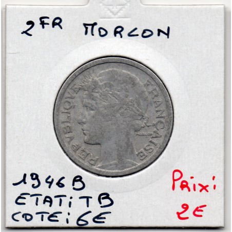 2 francs Morlon 1946 B Beaumont TB, France pièce de monnaie