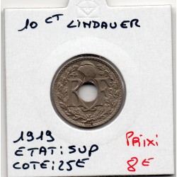 10 centimes Lindauer 1919 Sup, France pièce de monnaie