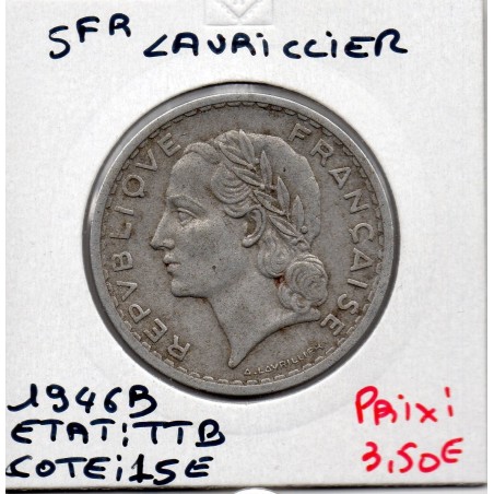 5 francs Lavrillier 1946 B Beaumont TTB-, France pièce de monnaie