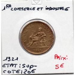 Bon pour 1 franc Commerce Industrie 1921 Sup-, France pièce de monnaie