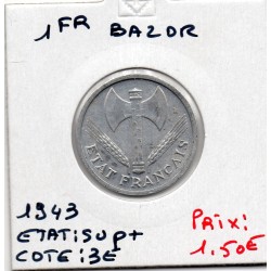 1 franc Francisque Bazor 1943 Légère Sup+, France pièce de monnaie