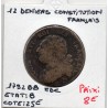 12 deniers français Constitution Louis XVI 1792 BB Strasbourg B-, France pièce de monnaie