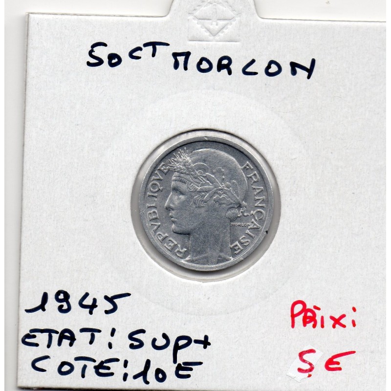 50 centimes Morlon 1945 Sup+, France pièce de monnaie