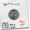 50 centimes Francisque Bazor 1942 Lourde FDC, France pièce de monnaie
