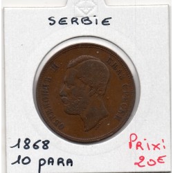 Serbie 10 para 1868 TB, KM 3 Michael III Obrenovich pièce de monnaie