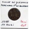 Italie Plaisance 10 Soldi 1788 TB, KM 46 pièce de monnaie