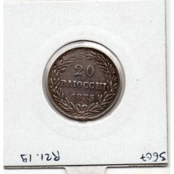 Vatican Gregoire XVI 20 Baiocchi 1835 TTB+ monture, KM 1322 pièce de monnaie