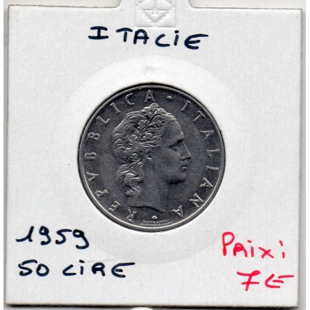 Italie 50 Lire 1959 FDC,  KM 95.1 pièce de monnaie