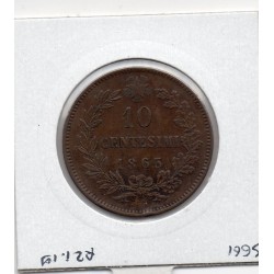 Italie 10 centesimi 1863 Paris TTB+,  KM 11 pièce de monnaie