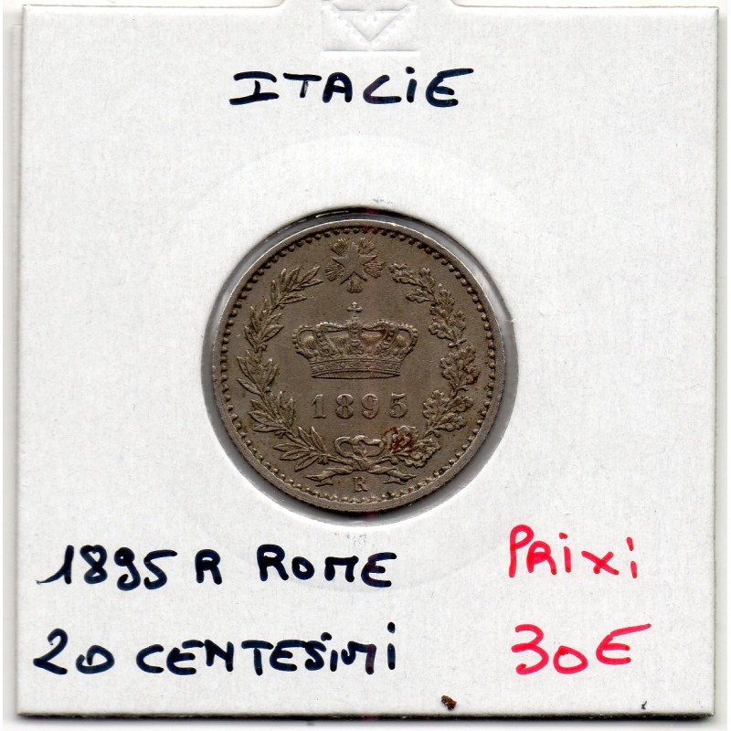 Italie 20 centesimi 1895 R Rome Sup,  KM 28.2 pièce de monnaie