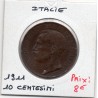 Italie 10 centesimi 1911 TTB, KM 51 pièce de monnaie