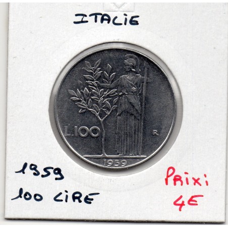 Italie 100 Lire 1959 Spl,  KM 96.1 pièce de monnaie