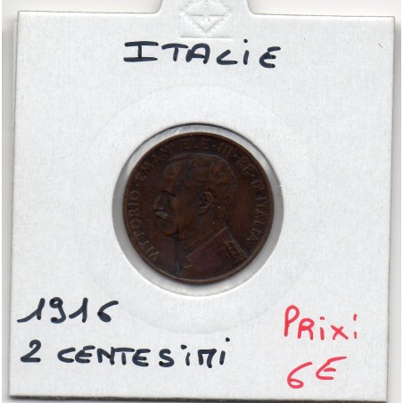 Italie 2 centesimi 1916 R Rome TTB+,  KM 41 pièce de monnaie