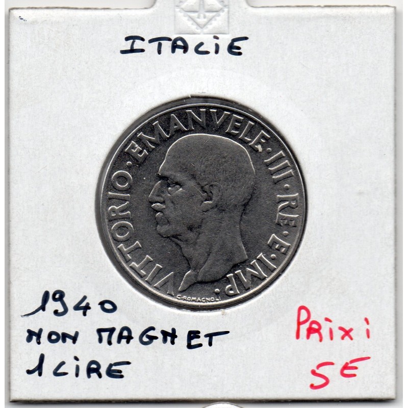 Italie 1 Lire 1940 non magnétique FDC,  KM 77a pièce de monnaie