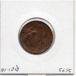 Italie 10 centesimi 1922 R Rome Sup,  KM 60 pièce de monnaie
