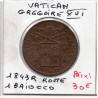 Vatican Gregoire XVI 1 Baiocco 1843 R Rome TTB+ monture, KM 1320 pièce de monnaie