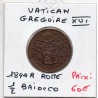 Vatican Gregoire XVI 1/2 Baiocco 1844 R Rome Sup monture, KM 1319 pièce de monnaie