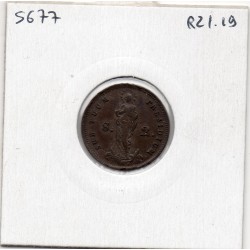 Italie Republique de Gênes, 2 Soldi 1814 TTB+,  KM 282 pièce de monnaie