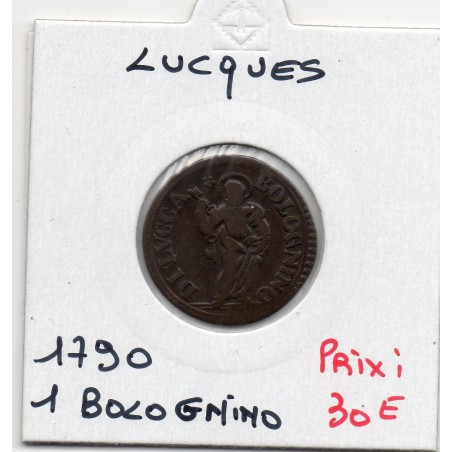 Italie Lucca Bolognino ou 3 soldi 1790 TB pièce de monnaie