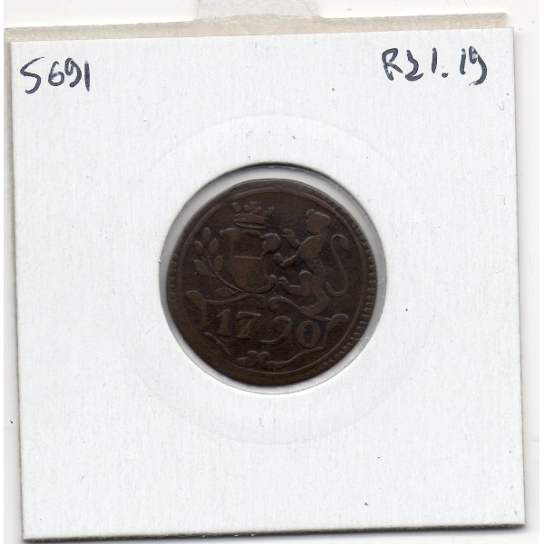 Italie Lucca Bolognino ou 3 soldi 1790 TB pièce de monnaie