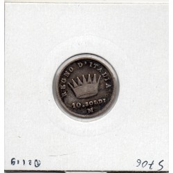 Italie Napoléon 10 soldi 1814 M Milan TB,  KM C6 pièce de monnaie