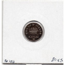 Italie Napoléon 5 soldi 1810 M Milan TB+,  KM C5 pièce de monnaie