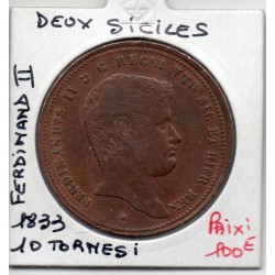 Italie Deux Siciles 10 Tornesi 1833 TTB, KM 306 pièce de monnaie