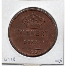 Italie Deux Siciles 10 Tornesi 1833 TTB, KM 306 pièce de monnaie