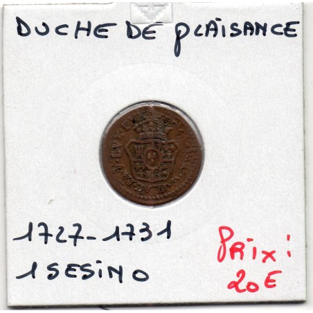 Italie Plaisance 1 Sesino 1727-1731 TTB, KM 32 pièce de monnaie
