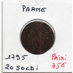 Italie Parme 20 Soldi 1795 TTB, KM C7 pièce de monnaie