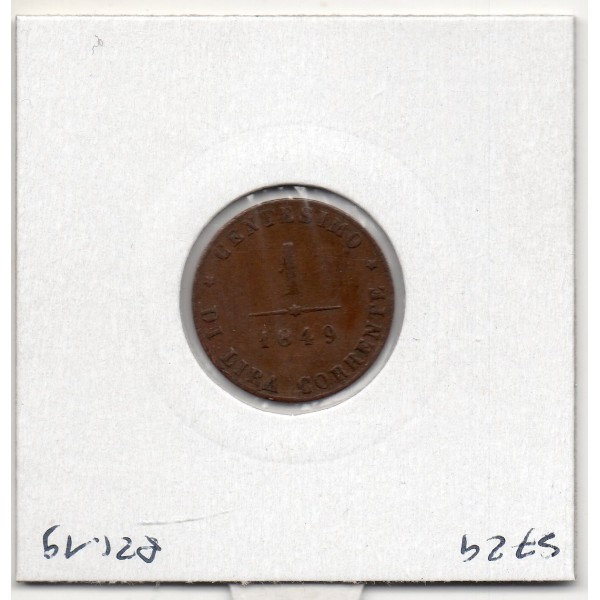 Italie Venise 1 Centesimo 1849 TTB+, KM 807 pièce de monnaie