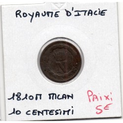 Italie Napoléon 10 centesimi 1810 M Milan TB,  KM C4 pièce de monnaie