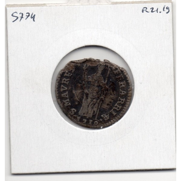 Vatican Ferrara Clement XI Muraiolla de 4 baiocchi 1710 AB, KM 101 pièce de monnaie