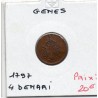 Italie Republique de Gênes, 4 Denari 1796 TTB,  KM 258 pièce de monnaie