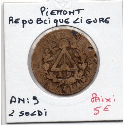 Italie Piemont  2 Soldi an 9 B, KM C3 pièce de monnaie
