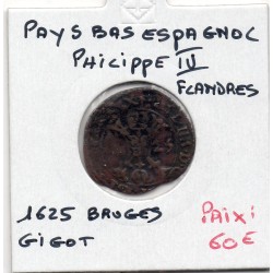 Pays-Bas Espagnols Gigot 1625 Bruges, KM 38 pièce de monnaie