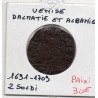 Italie Venise dalmatie et Albanie 2 soldi TTB- 1691-1709, KM 9 pièce de monnaie